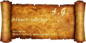 Albert Gábor névjegykártya