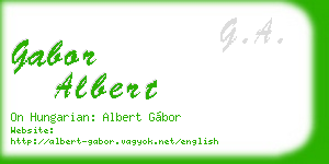 gabor albert business card
